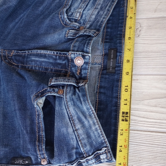 Silver Jeans Co. Bootcut Jeans Womens 30x30 Blue Dark Wash Denim Zip Fly - Picture 6 of 15